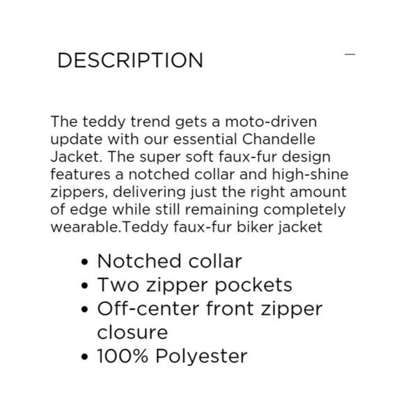 NEW Pink Teddy Jacket Coat Size Large Biker Moto Furry Sherpa‎ by SILVER JEANS - Picture 9 of 12